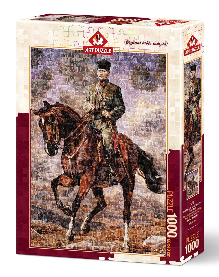 Art Puzzle 4406 Atatürk Sakarya İsimli Atıyla Kolaj 1000 Parça Puzzle