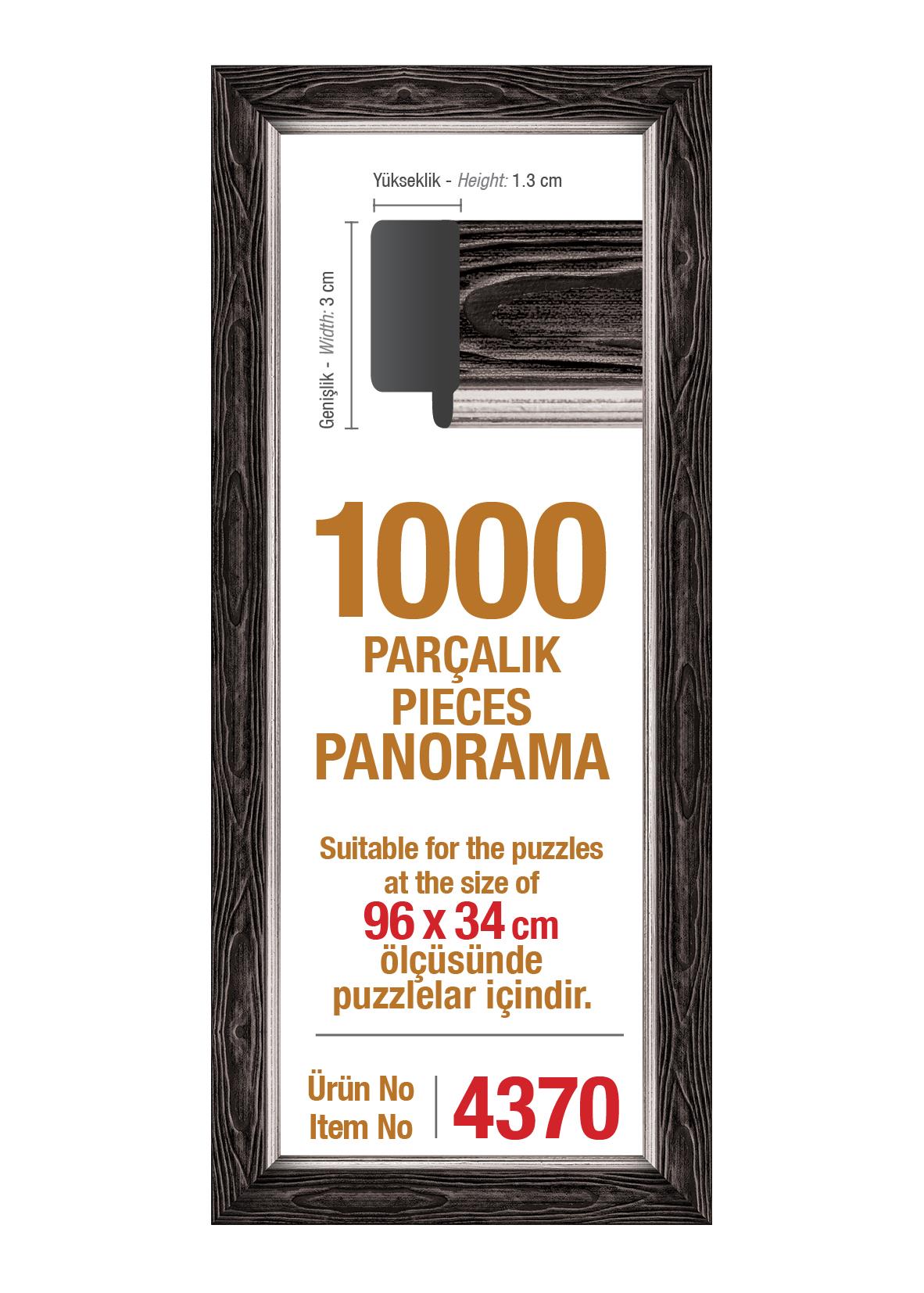 4370 Art Puzzle Çerçevesi 1000'lik Siyah Panorama Çerçeve