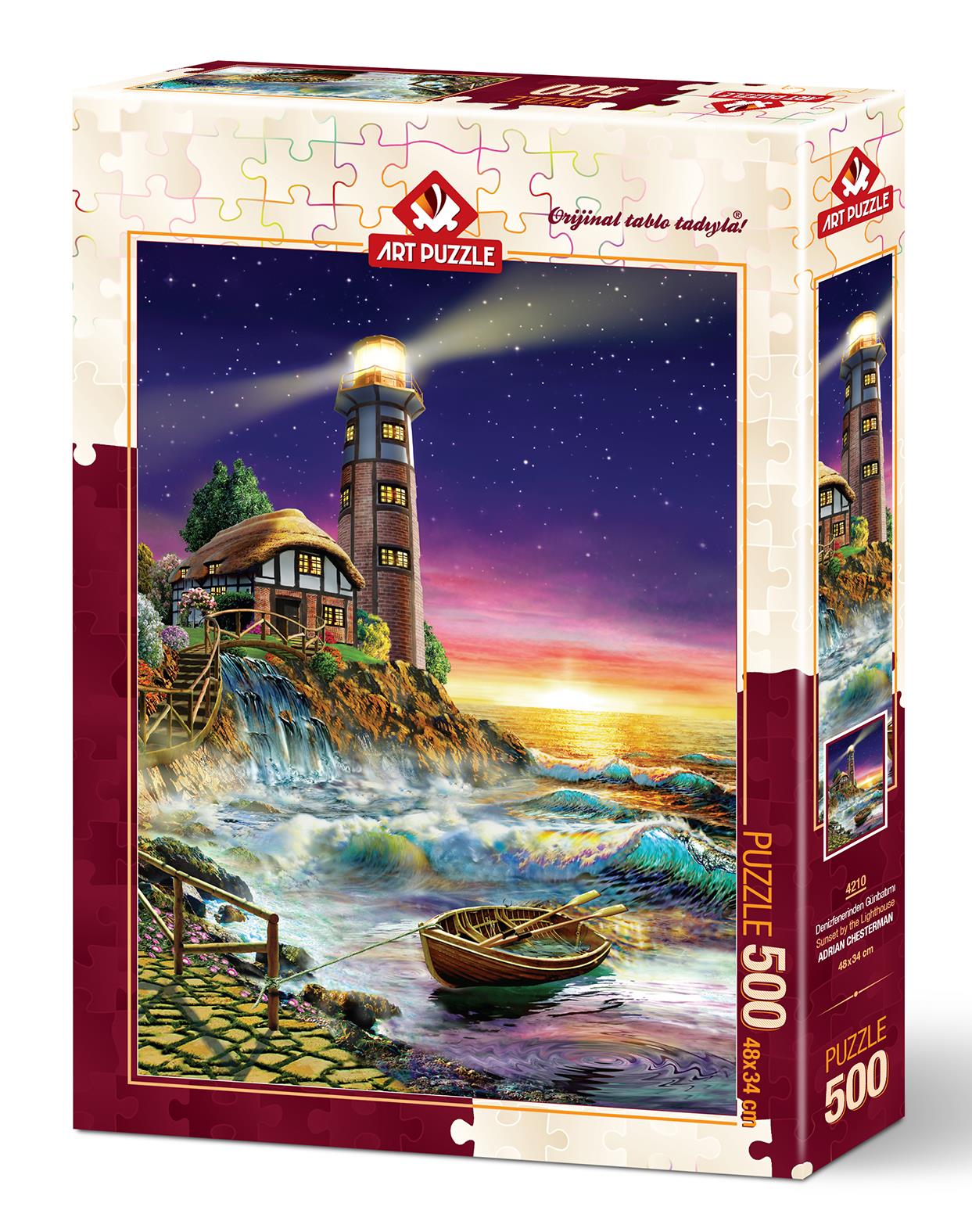 Art Puzzle 4210 Deniz Fenerinden Günbatımı 500 Parça Puzzle