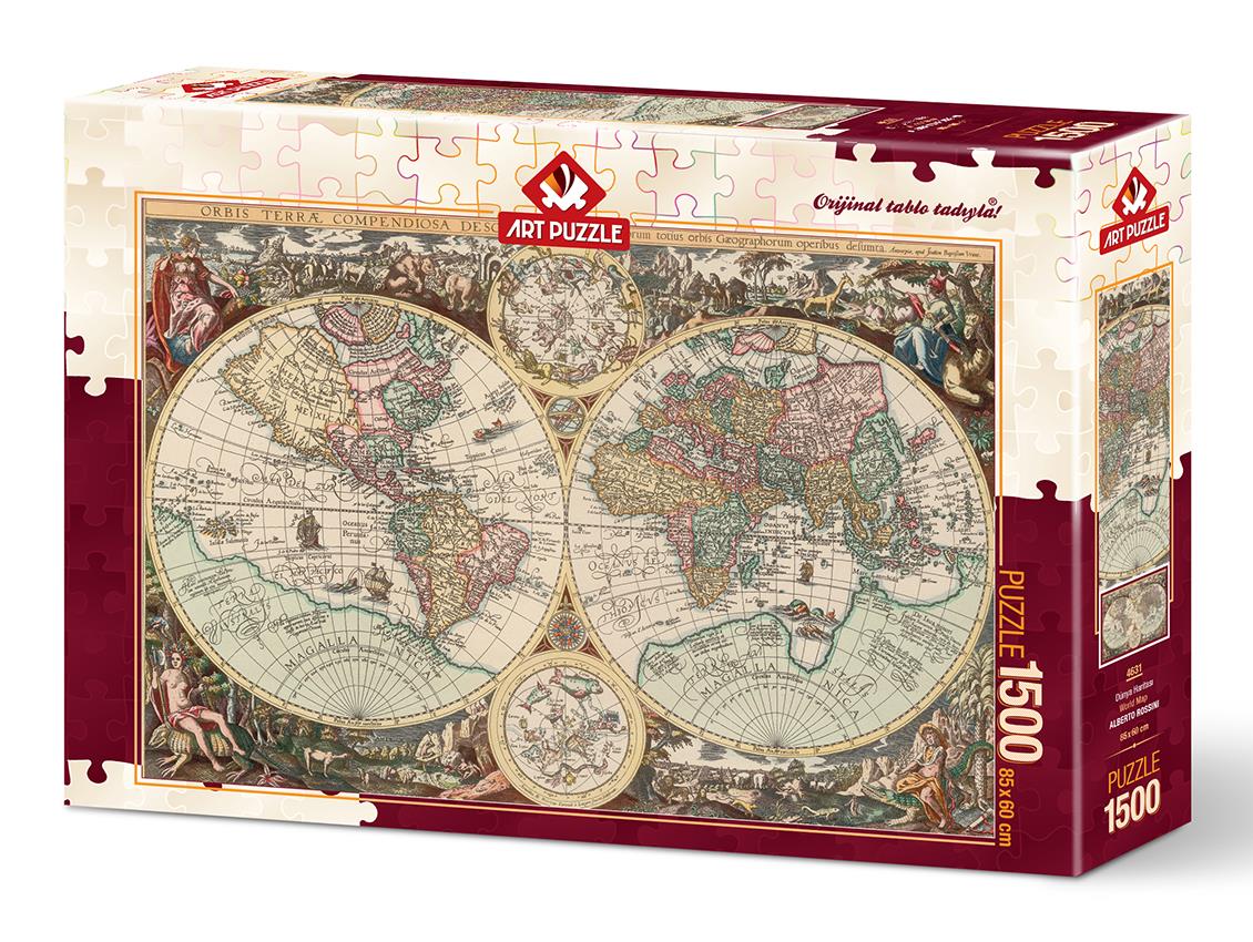 Art Puzzle 4631 Dünya Haritası 1500 Parça Puzzle