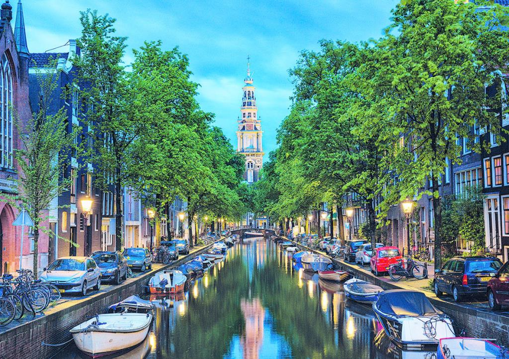 16767 Educa Puzzle Amsterdam Canal At Dusk 1500 Parça Puzzle