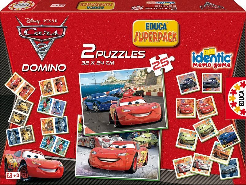14927 Educa Puzzle Cars 2, Disney Superpack Eğitim Seti