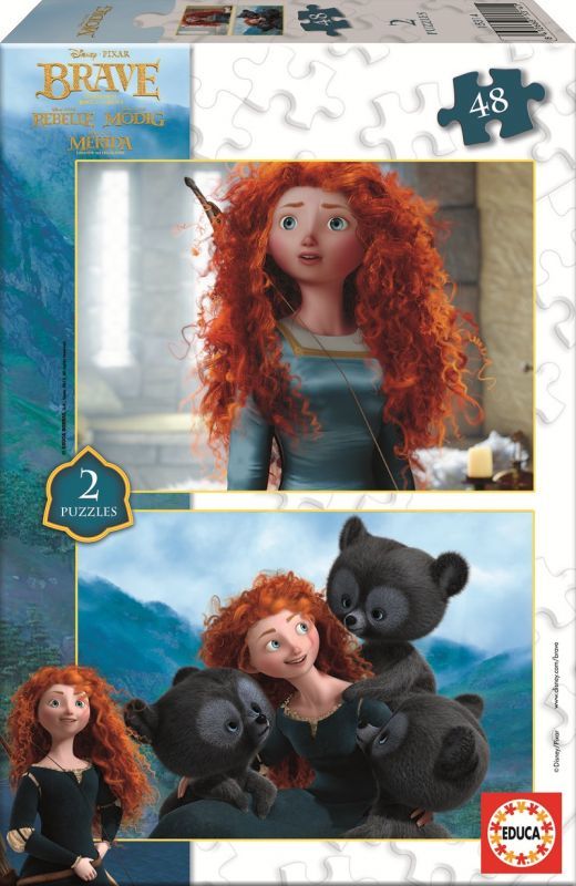 15314 Educa Puzzle Brave, Disney 2 X 48 Parça Karton Puzzle