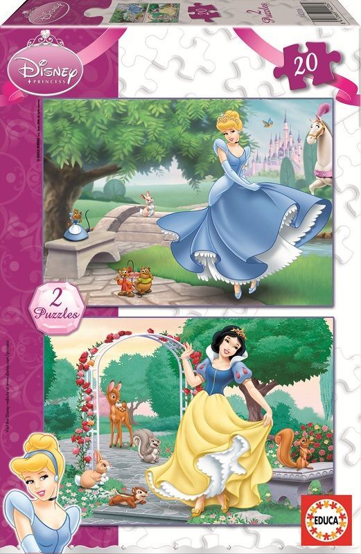 14206 Educa Puzzle Cinderalla, Disney 2 X 20 Parça Karton Puzzle