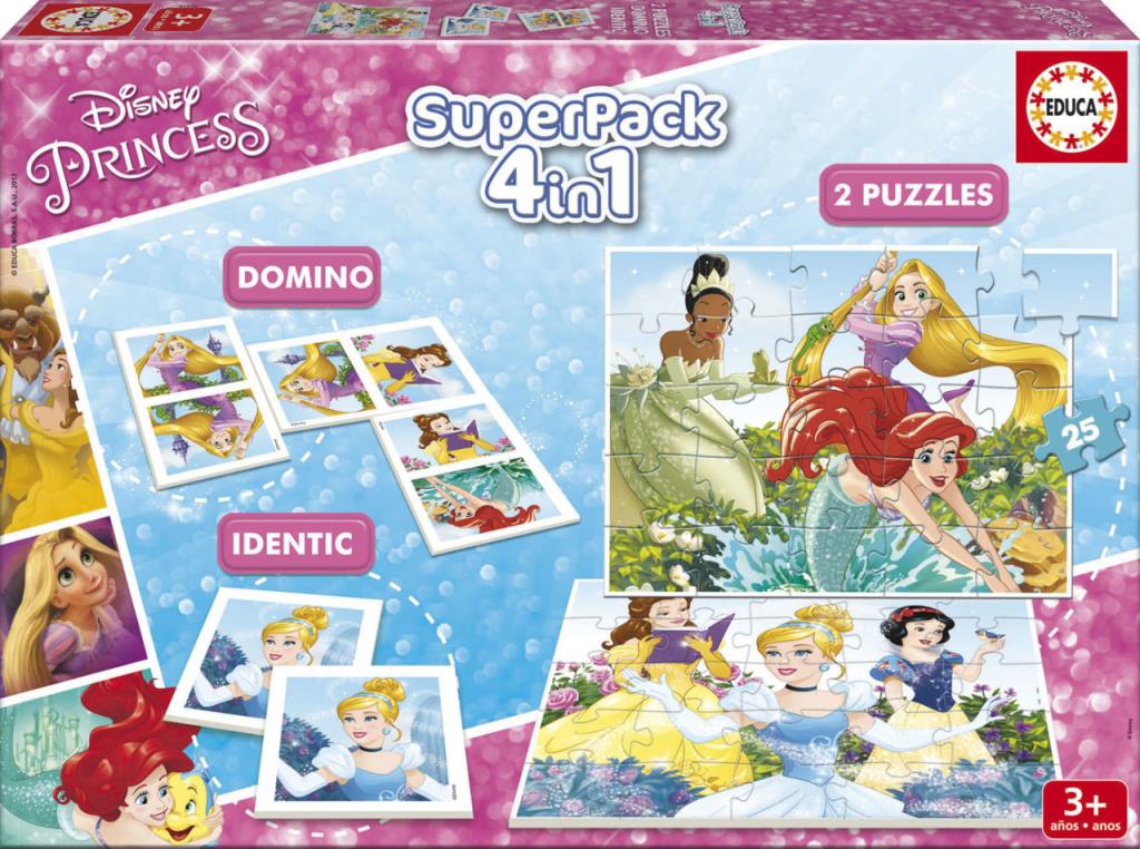 17198 Educa Puzzle Princesses, Disney Superpack Eğitim Seti