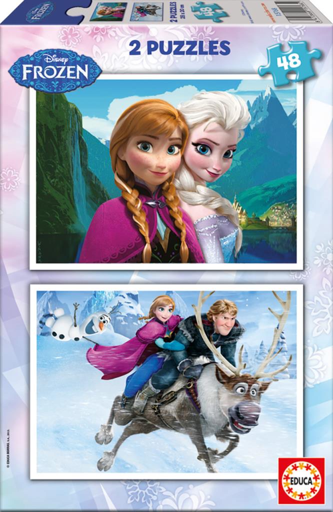 15768 Educa Puzzle Frozen, Disney 2 X 48 Parça Karton Puzzle