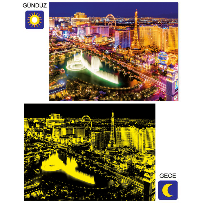 16761 Educa Puzzle Las Vegas 1000 Parça Neon Puzzle