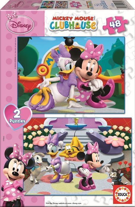 15136 Educa Puzzle Minnie, Disney 2 X 48 Parça Karton Puzzle