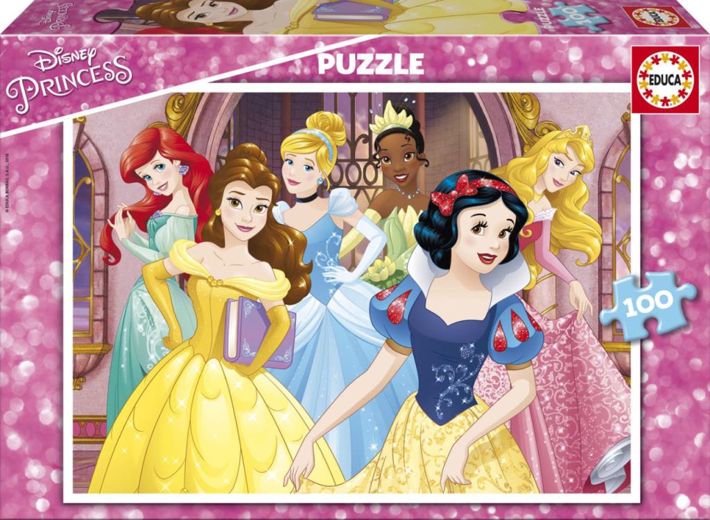 17167 Educa Puzzle Princesses, Disney 100 Parça Karton Puzzle