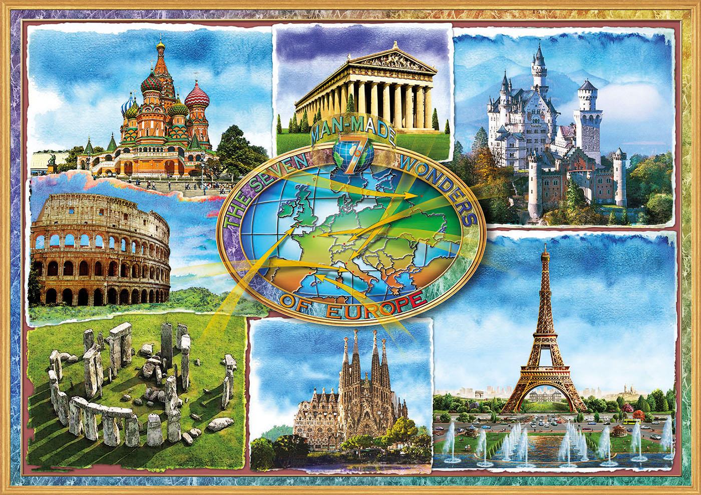 17667 Educa Puzzle Seven Wonders Of Europe 1500 Parça Puzzle