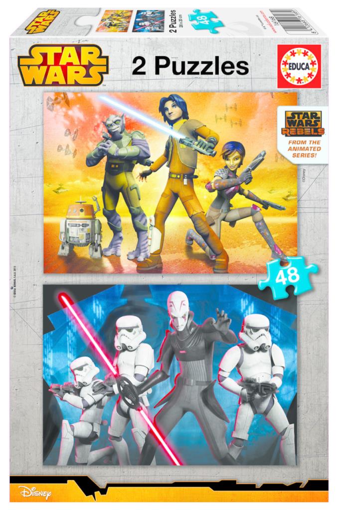 16168 Educa Puzzle Star Wars Rebels 2 X 48 Parça Karton Puzzle