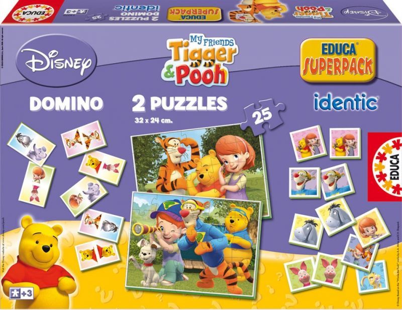 14072 Educa Puzzle Tiger And Pooh, Disney Superpack Eğitim Seti