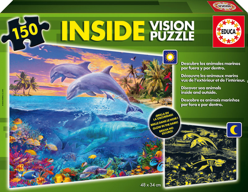 15899 Educa Puzzle Underwater World 150 Parça Neon Karton Puzzle