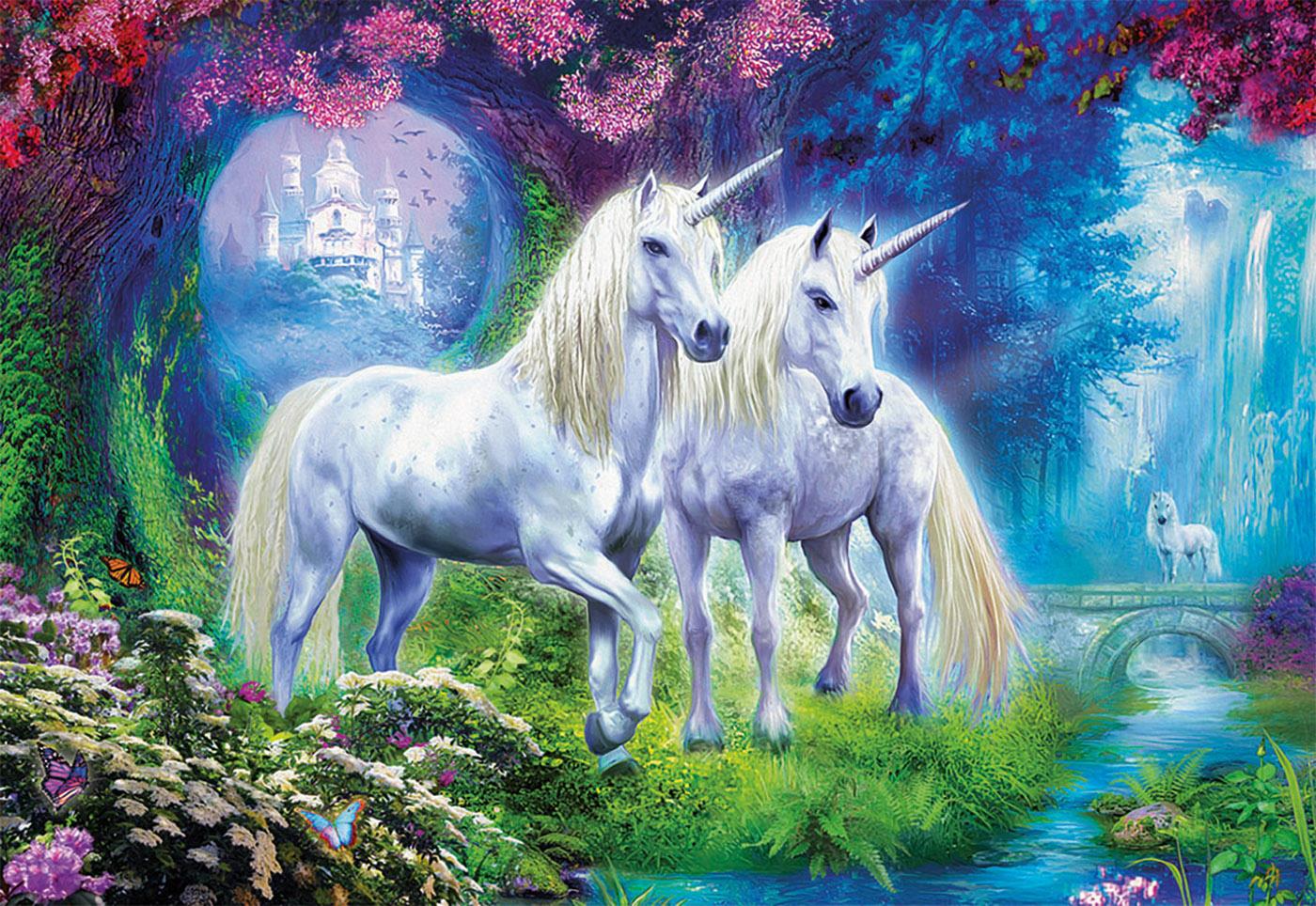 17648 Educa Puzzle Unicorns In The Forest 500 Parça Puzzle