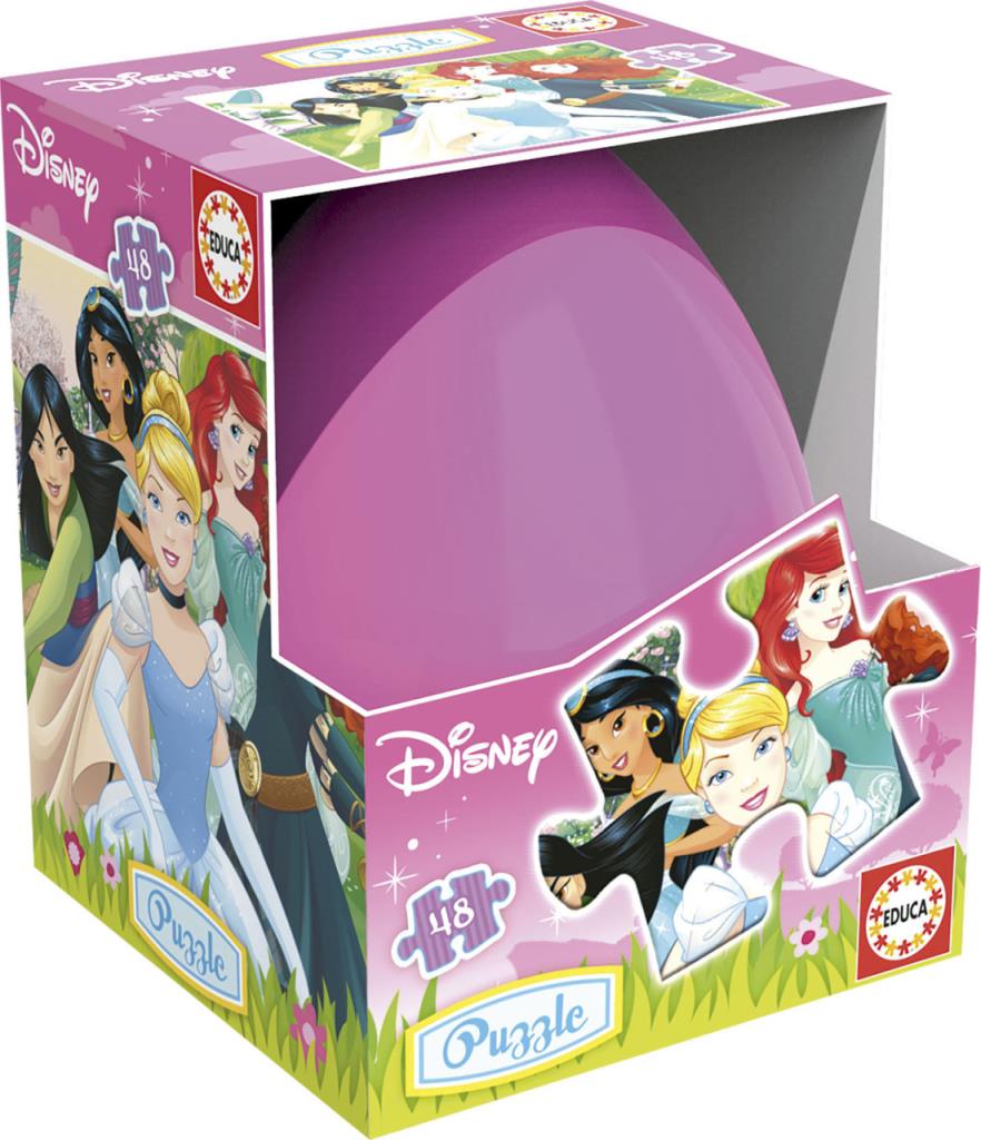 17185 Educa Puzzle Princess, Disney 48 Parça Yumurta Kutulu Karton Puzzle
