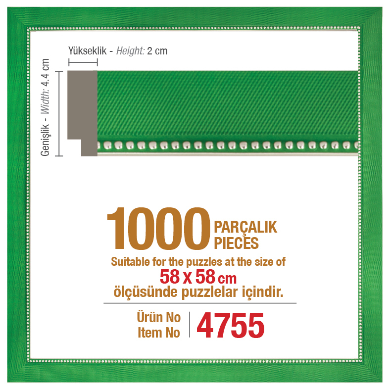 4755 1000 Parça Kare Art Puzzle Çerçevesi