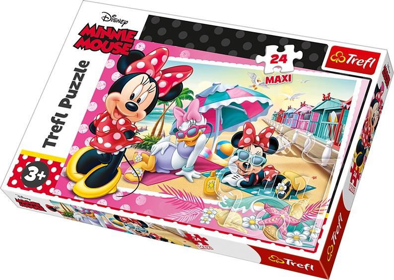 Trefl Çocuk Puzzle 14292 Minnie's Holiday / Disney Minnie 24 Parça Maxi Puzzle