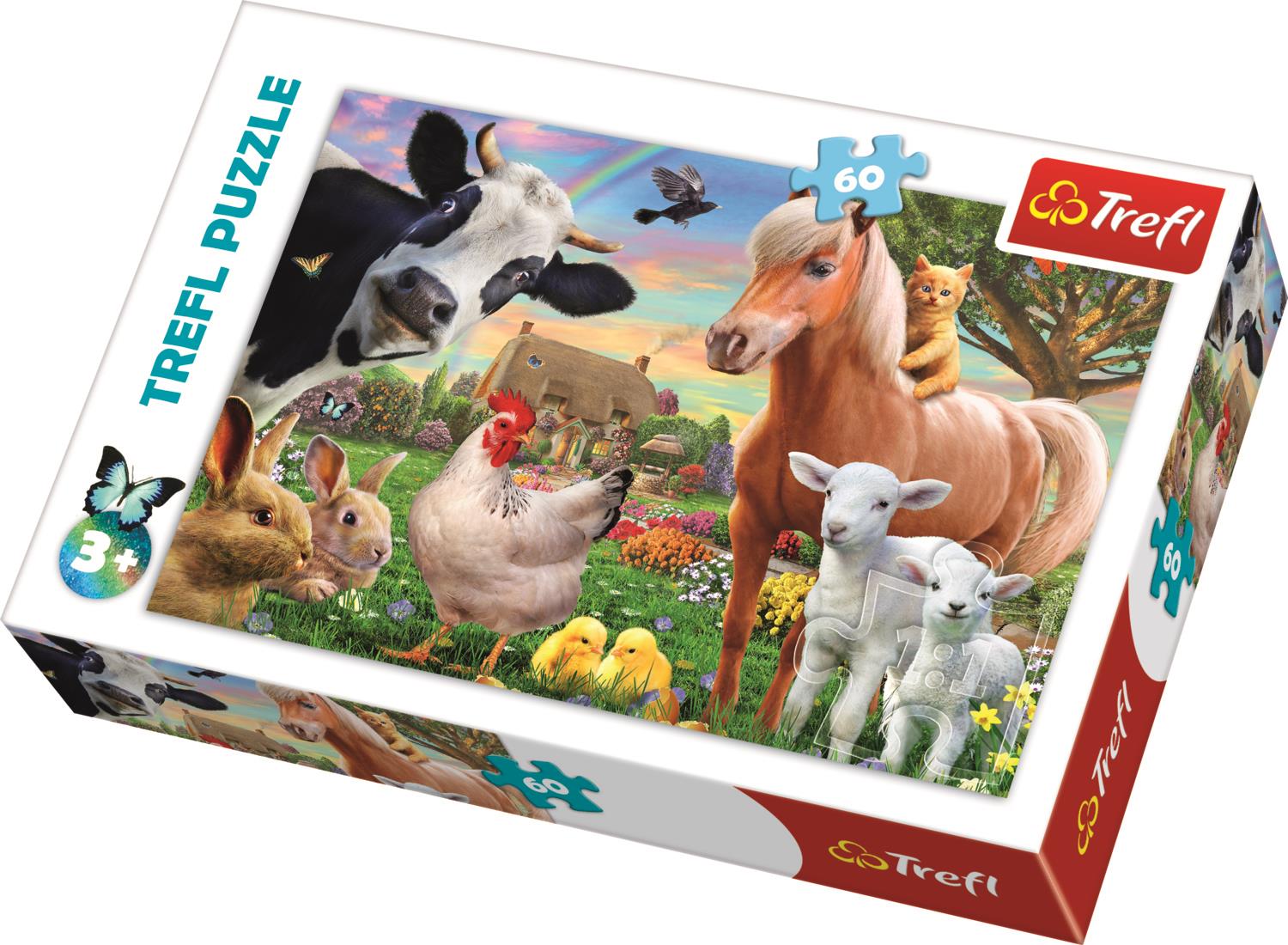 Trefl Çocuk Puzzle 17320 A Cheerful Farm 60 Parça Puzzle