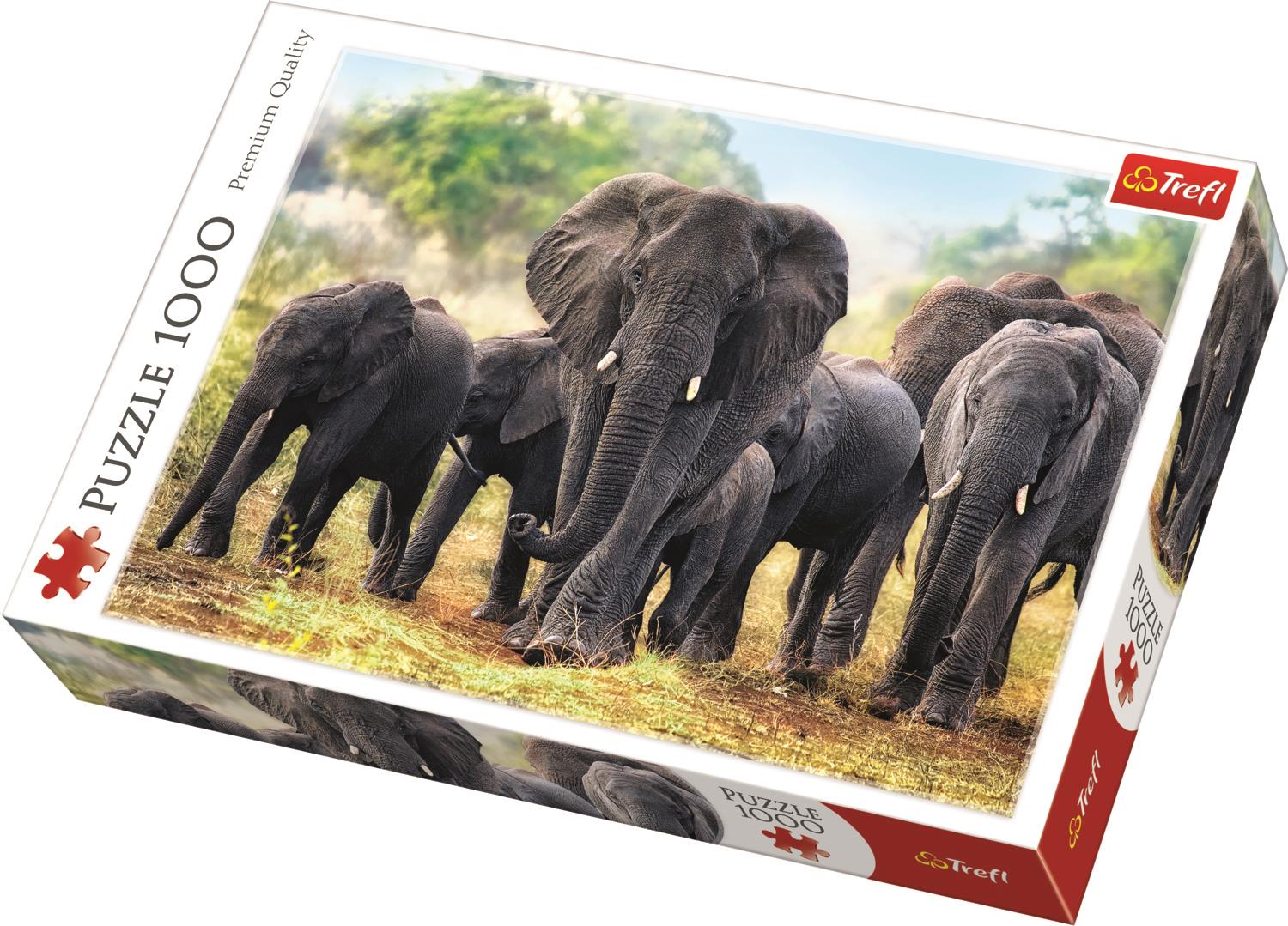 Trefl Puzzle 10442 African Elephants 1000 Parça Puzzle