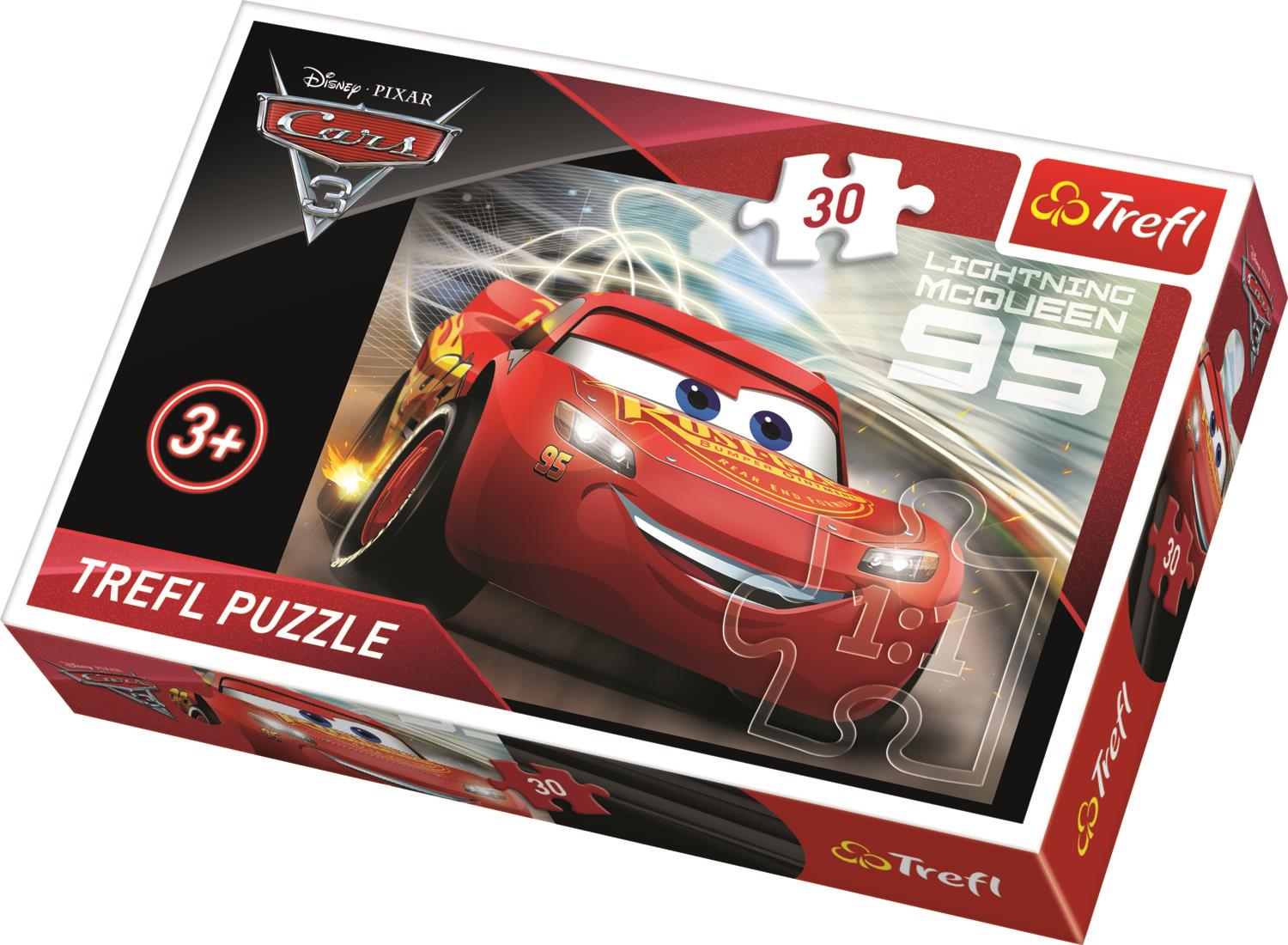 Trefl Çocuk Puzzle 18215 Cars 3 Lightening Mc Queen, Disney 30 Parça Puzzle