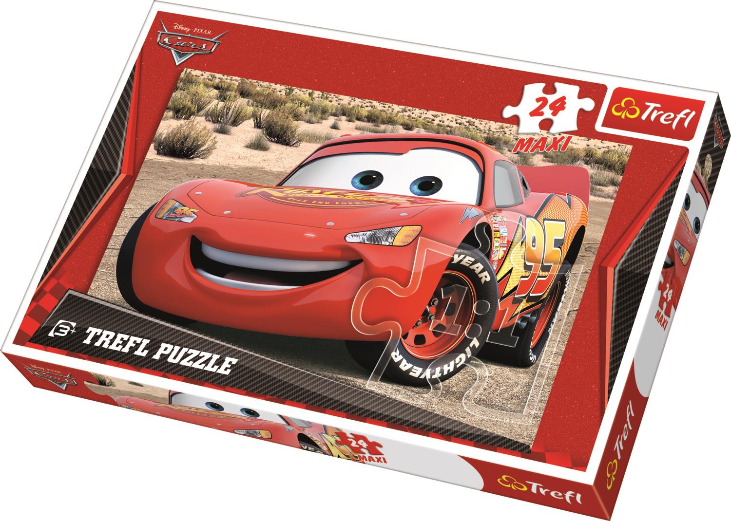 Trefl Çocuk Puzzle 14082 Cars Lightning Mcqueen, Disney 24 Parça Maxi Puzzle