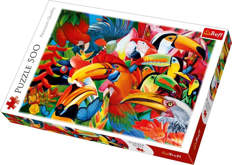 Trefl Puzzle 37328 Colourful Birds 500 Parça Puzzle