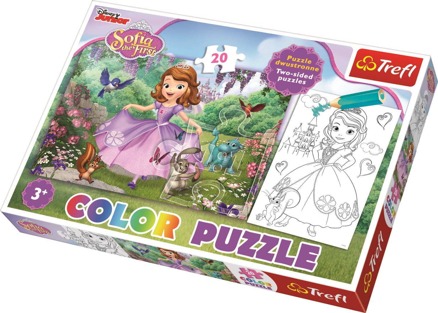 Trefl Çocuk Puzzle 36515 Disney Sofia The First, Disney 20 Parça Renkli Puzzle