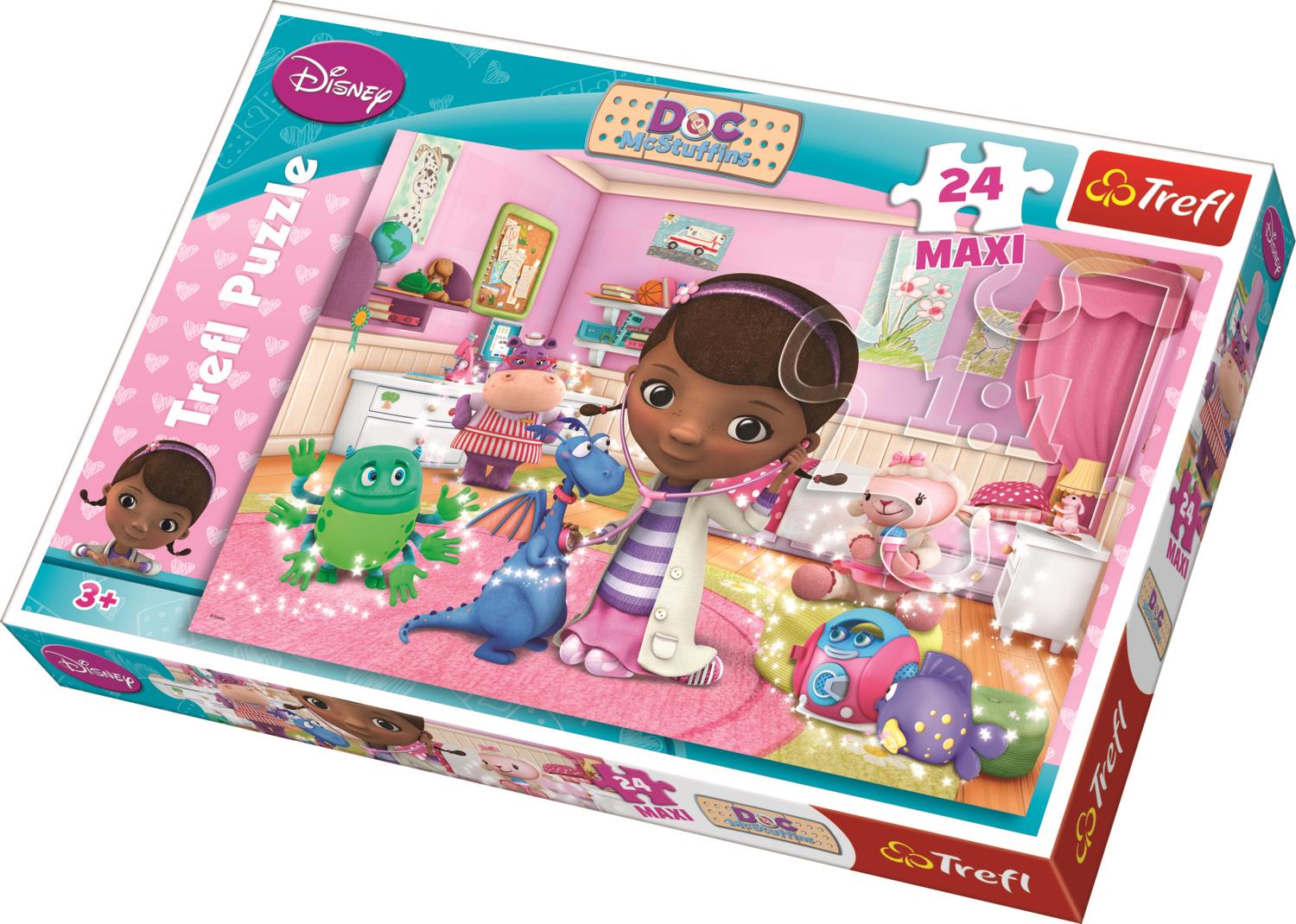 Trefl Çocuk Puzzle 14199 Doc Mcstuffins, Disney 24 Parça Maxi Puzzle