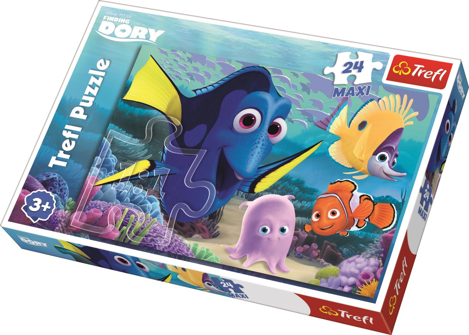 Trefl Çocuk Puzzle 14239 Finding Dory Underwater Friends, Disney 24 Parça Maxi Puzzle