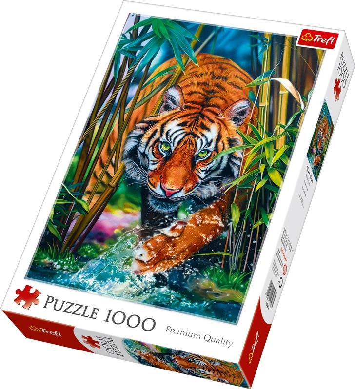 Trefl Puzzle 10528 Grasping Tiger 1000 Parça Puzze