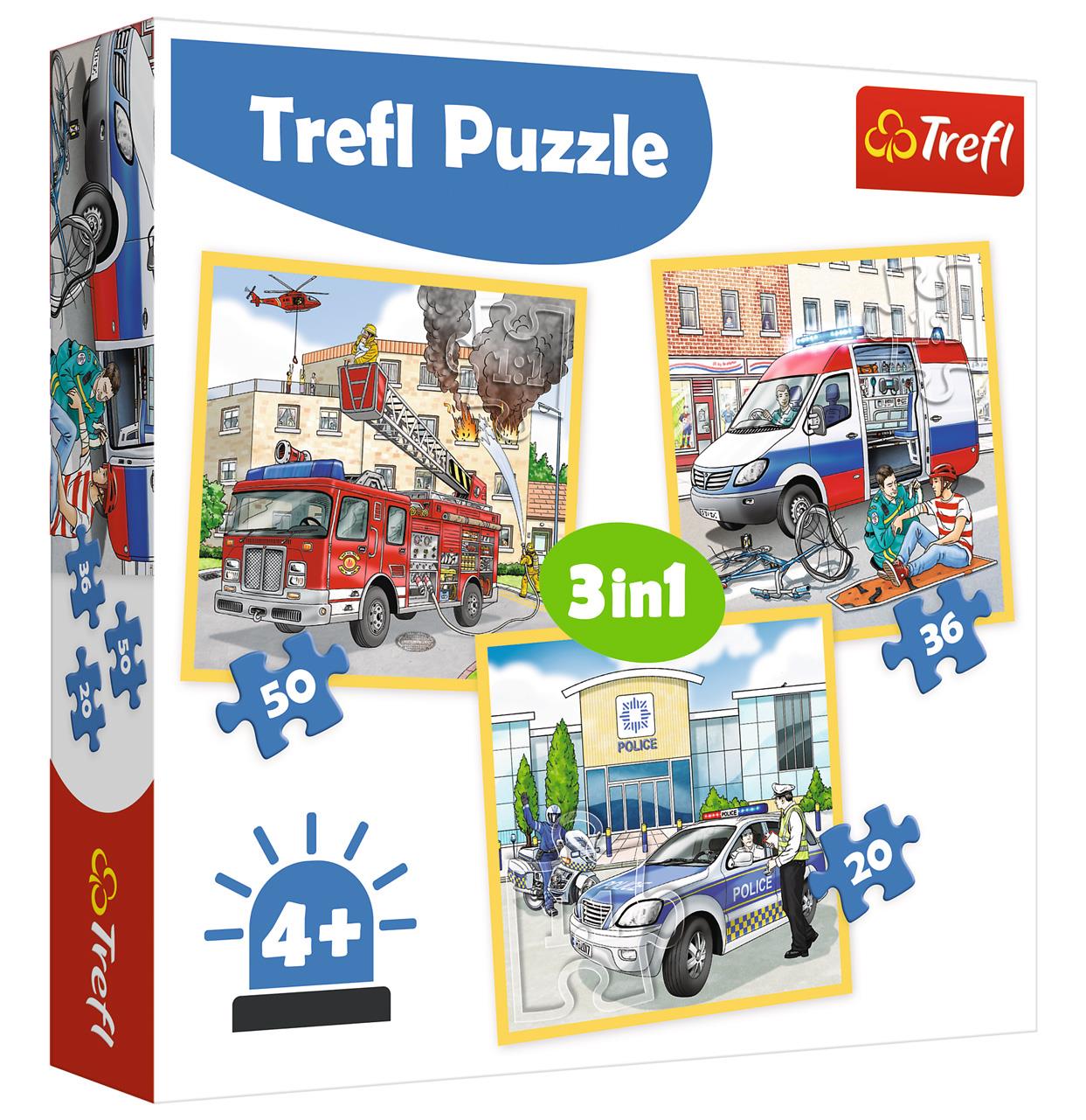 Trefl Çocuk Puzzle 34836 Intervention 20+36+50 Parça 3 in 1 Puzzle