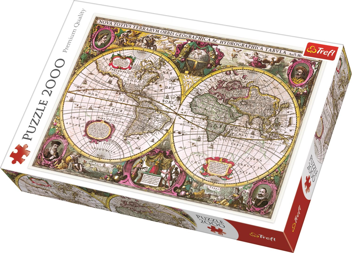 Trefl Puzzle 27095 Map Of The Entire Earth, 1630 2000 Parça Puzzle