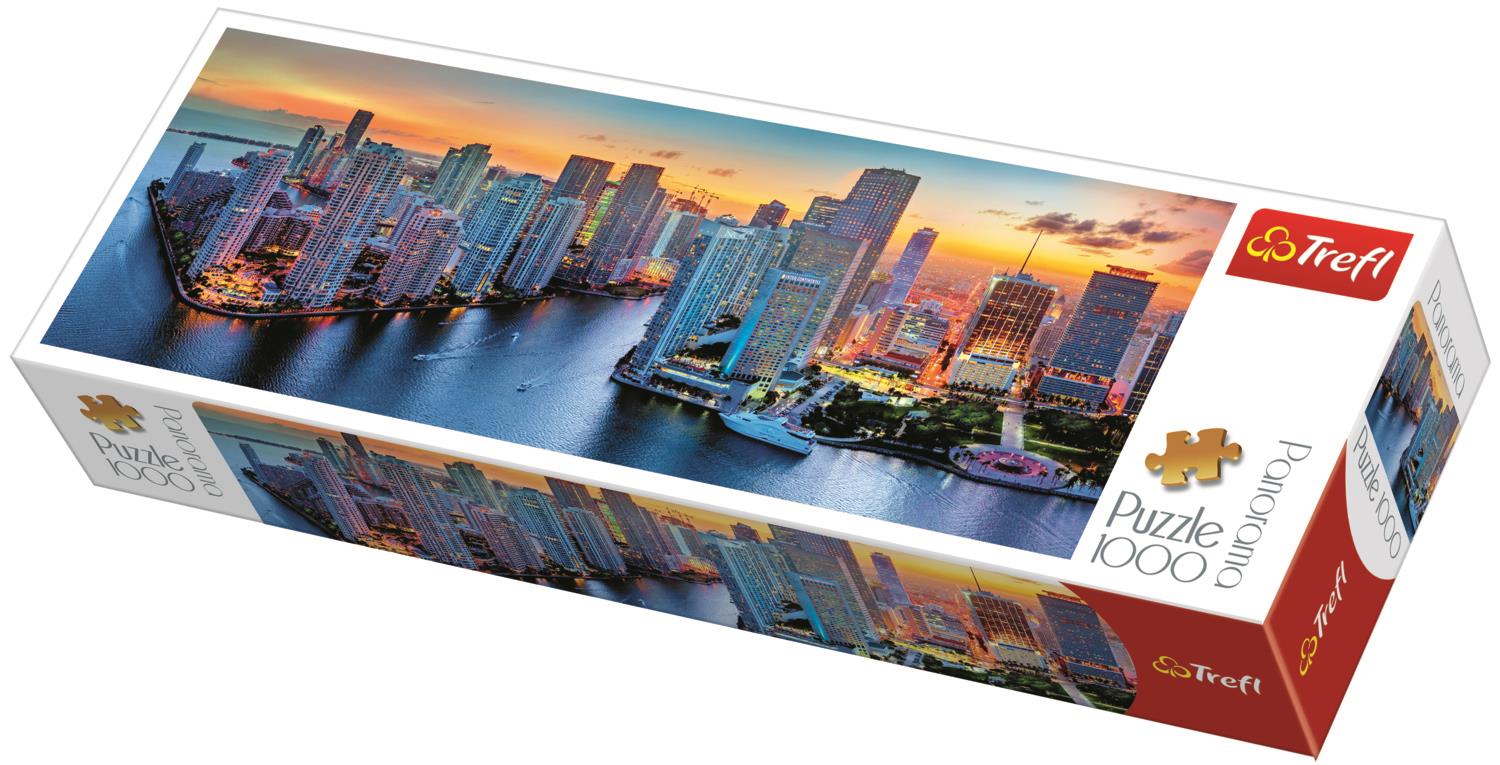 Trefl Puzzle 29027 Miami After Dark 1000 Parça Panaroma Puzzle