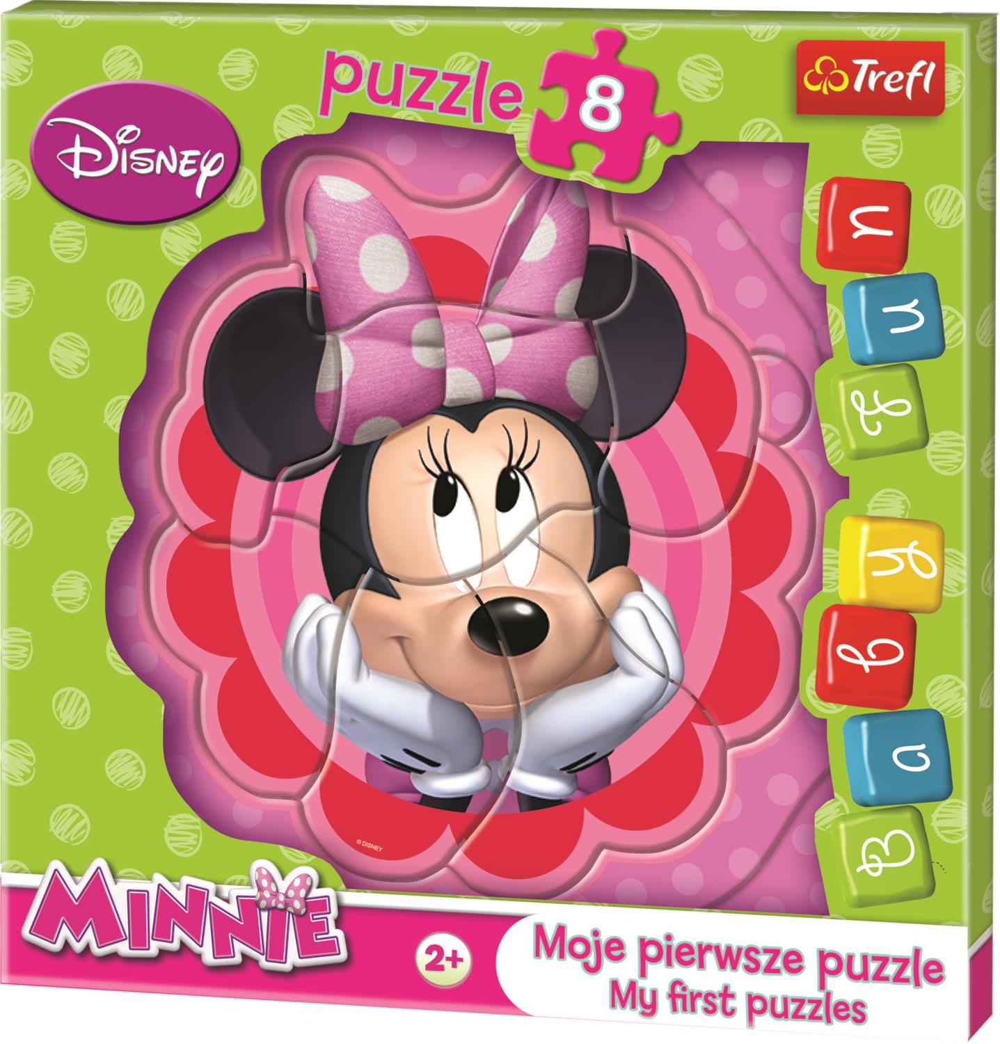 Trefl Puzzle 36117 Minnie Bowtique, Disney 8 Parça Baby Puzzle