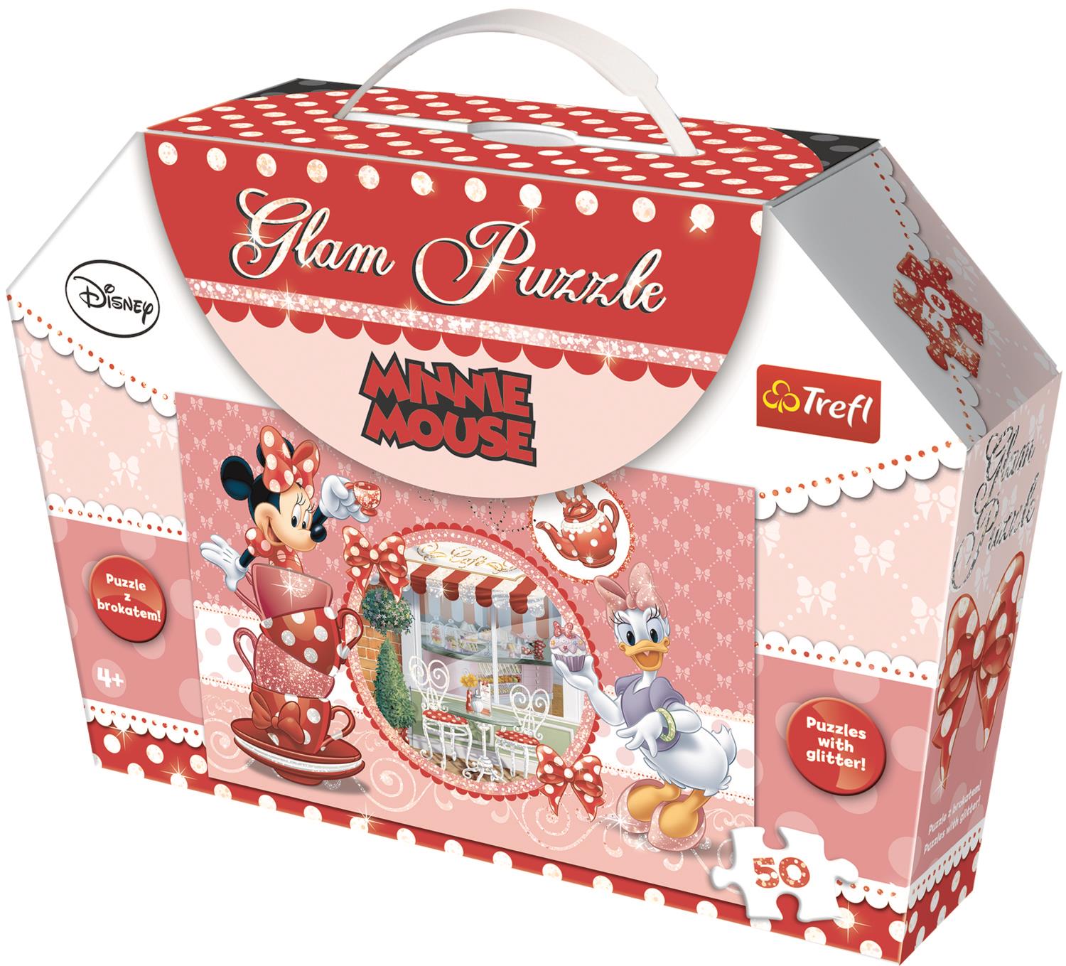 Trefl Çocuk Puzzle 14803 Minnie Mouse, Disney 50 Parça Glam Puzzle