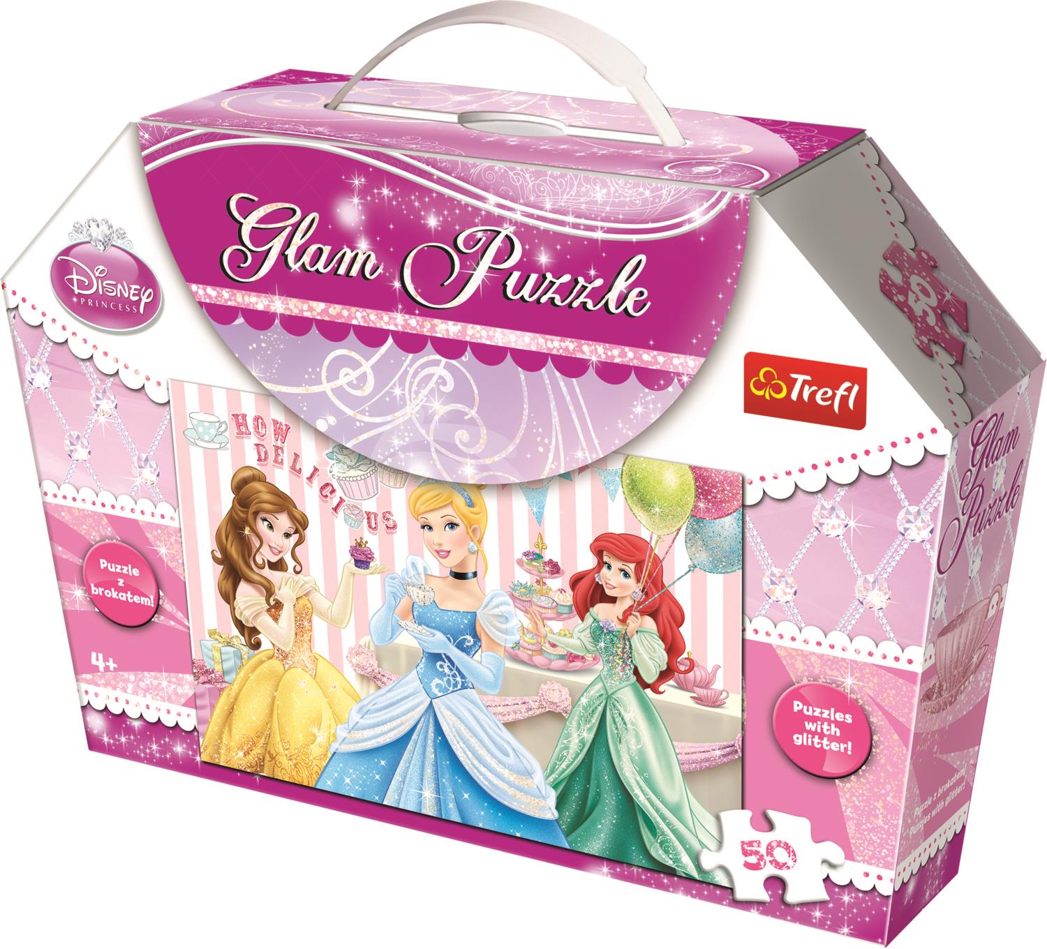 Trefl Çocuk Puzzle 14802 Princess, Disney 50 Parça Glam Puzzle