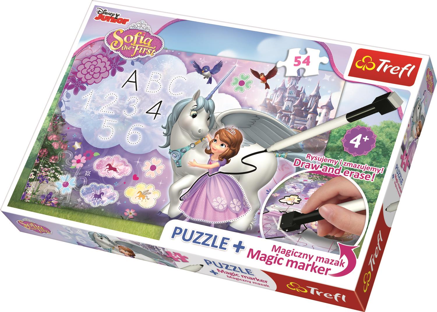 Trefl Çocuk Puzzle Sofia The First 54 Parça + Marker Puzzle