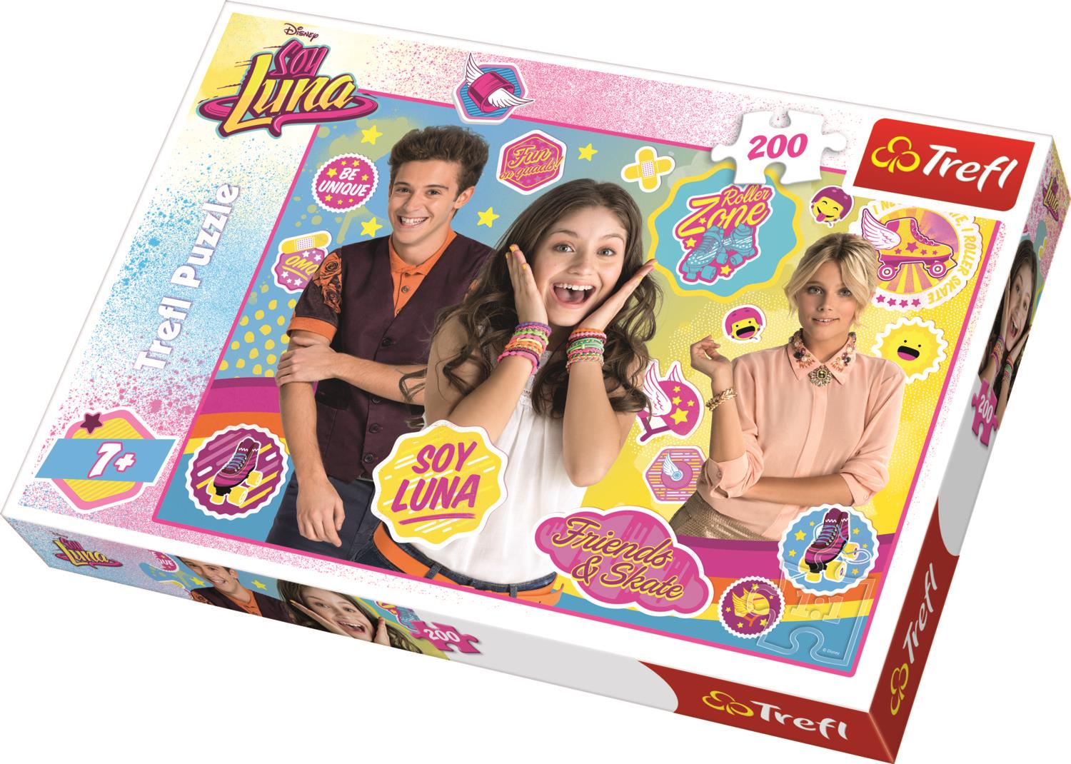 Trefl Çocuk Puzzle 13209 Soy Luna Rollerskating, Disney 200 Parça Puzzle