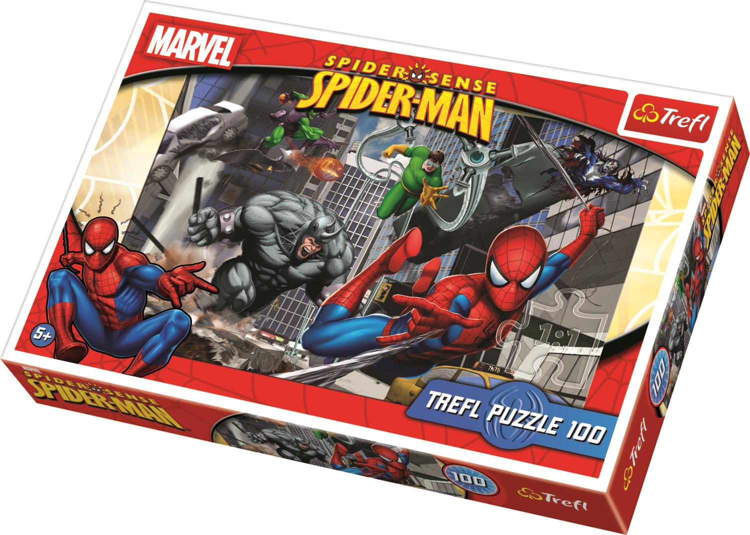Trefl Çocuk Puzzle 16158 Spiderman Attack, Marvel 100 Parça Puzzle