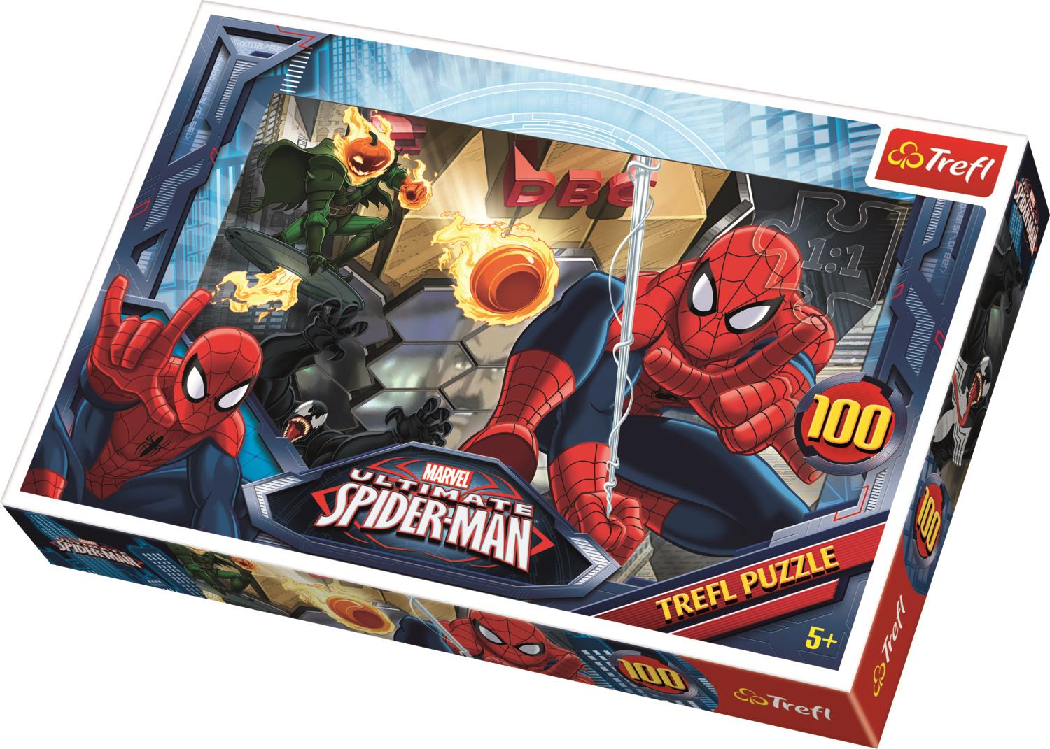 Trefl Çocuk Puzzle 16259 Spiderman Escape, Marvel 100 Parça Puzzle