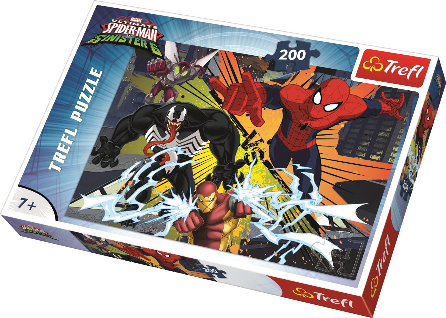 Trefl Çocuk Puzzle 13205 Spiderman The Clash, Marvel 200 Parça Puzzle