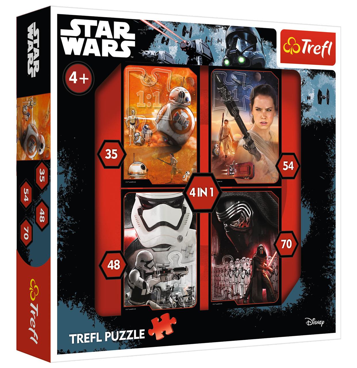 Trefl Çocuk Puzzle 34263 Star Wars Episode VII: Force Awakens 35+48+54+70 Parça 4 in 1 Puzzle