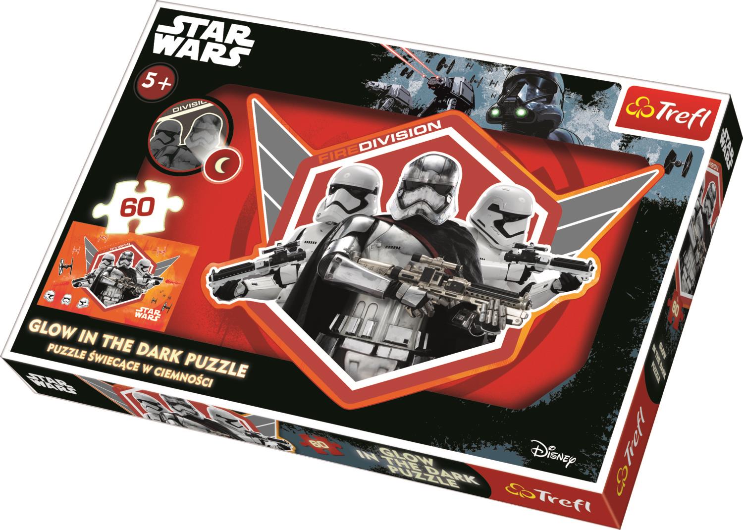 Trefl Çocuk Puzzle 14617 Star Wars Episode VII: Force Awakens, Division 60 Parça Glow In The Dark Puzzle