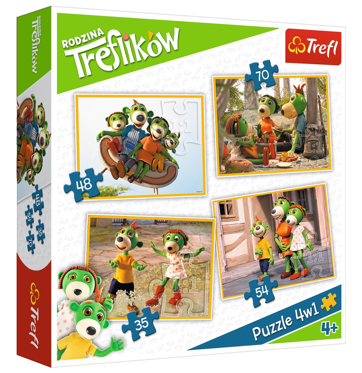 Trefl Çocuk Puzzle 34271 Studio Trefl 35+48+54+70 Parça 4 in 1 Puzzle