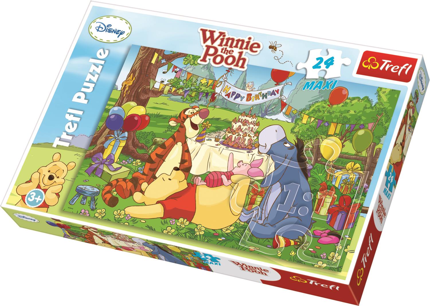 Trefl Çocuk Puzzle 14138 Winnie The Pooh Birthday Party, Disney 24 Parça Maxi Puzzle